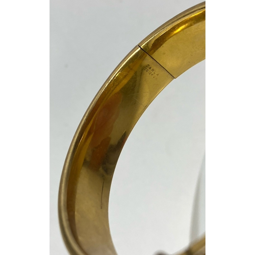 Vintage Carla Midcentury MCM Gold Bracelet 12k‎ Gold Fillled Brushed Gold - Picture 5 of 11
